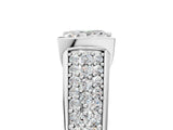 Silver Princess Cut Cut Diamond Channel Set Pave Band with Tension Prong Setting_12