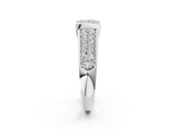 Silver Princess Cut Cut Diamond Channel Set Pave Band with Tension Prong Setting_9