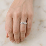 Silver Princess Cut Diamond Channel Set Eternity Band_29