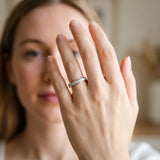 Silver Princess Cut Diamond Channel Set Eternity Band_31