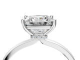 Silver Princess Cut Diamond Solitaire Ring with Classic Band and Four-Prong Setting_11