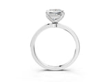 Silver Princess Cut Diamond Solitaire Ring with Thin Band and Prong Setting_15