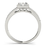 Platinum 2.07 Carat D VVS1 Princess Cut Halo Split Shank Engagement Ring