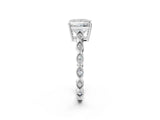 Silver Princess Cut Solitaire Diamond Ring with Infinity Twist Band and Four-Prong Setting_15