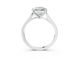 Silver Princess Solitaire Diamond Ring with Four-Prong Setting and Tapered Band 3