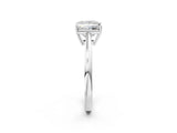 Silver Princess Solitaire Diamond Ring with Split Shank and Four-Prong Setting_14