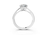 Silver Princess Solitaire Diamond Ring with Split Shank and Four-Prong Setting_15