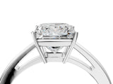 Silver Princess Solitaire Diamond Ring with Split Shank and Four-Prong Setting_16