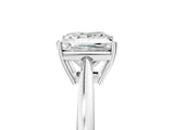 Silver Princess Solitaire Diamond Ring with Split Shank and Four-Prong Setting_17