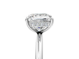 Silver Princess Solitaire Diamond Ring with a Classic Band and Four-Prong Setting 5