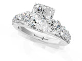 Silver Radiant Brilliant Diamond Pavé Band with Six-Prong Setting_12