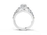 Silver Radiant Brilliant Diamond Pavé Band with Six-Prong Setting_14