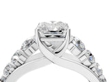 Silver Radiant Brilliant Diamond Pavé Band with Six-Prong Setting_15