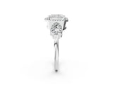 Silver Radiant Cut Cut Halo Diamond Infinity Band with Four-Prong Setting_15