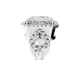 Silver Radiant Cut Cut Halo Diamond Infinity Band with Four-Prong Setting_18