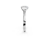 Silver Radiant Cut Diamond Engagement Ring with Side Stone Accents and Four-Prong Setting_39