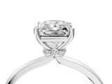 Silver Radiant Cut Diamond Solitaire Ring with Classic Band and Four-Prong Setting_11