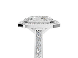 Silver Radiant Cut Halo Bezel Diamond Pave Band Ring_18