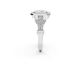 Silver Radiant Cut Halo Diamond Split Shank Pave Ring_15