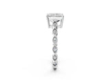 Silver Radiant Cut Solitaire Diamond Ring with Infinity Twist Band and Four-Prong Setting_27