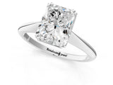 Silver Radiant Cut Solitaire Diamond Ring with Six-Prong Setting and Classic Band_7