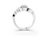 Silver Radiant Cut Solitaire Intertwined Band Prong Setting Ring_17
