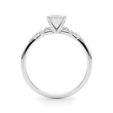 Platinum 1.53 Carat D VVS2 Emerald Diamond Cluster Prong-Set Solitaire Ring