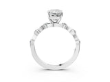 Silver Radiant Solitaire Twisted Band with Prong Setting 3