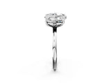 Silver Radiant and Heart Toi Moi Ring with Prong Setting and Plain Band 2