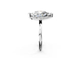 Silver Radiant and Marquise Toi Moi Ring with Prong Setting and Plain Band 2