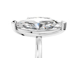 Silver Radiant and Marquise Toi Moi Ring with Prong Setting and Plain Band 5