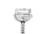 Silver Radiant and Princess Toi Moi Ring with Prong Setting and Pave Band 5