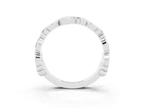 Silver Round Amethyst Leaf Eternity Band with Bezel Setting_3
