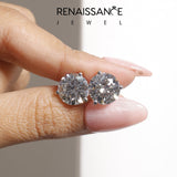 14K White Gold 6.00 Carat E VS1 Round Brilliant Diamond Martini Stud Earrings