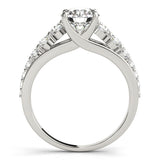Silver Round Brilliant Diamond Pavé Band with Six-Prong Setting 1