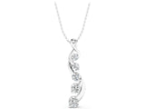 Silver Round Brilliant Diamond Prong Set Pendant_20