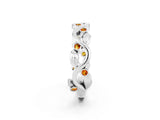 Silver Round Citrine Leaf Eternity Band with Bezel Setting_2