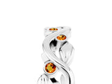 Silver Round Citrine Leaf Eternity Band with Bezel Setting_5