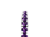 Silver Round Cut Amethyst Pavé Set Thin Band_11