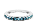 Silver Round Cut Blue Topaz Pavé Set Thin Band_6