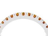 Silver Round Cut Citrine Pavé Set Thin Band_16
