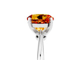 Silver Round Cut Citrine Solitaire Engagement Ring with Classic Band and Four-Prong Setting_17