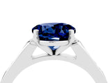 Silver Round Cut Cut Channel Set Solitaire Engagement Ring with Four-Prong Setting_10