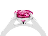 Silver Round Cut Cut Channel Set Solitaire Engagement Ring with Four-Prong Setting_10