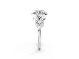 Silver Round Cut Cut Halo Diamond Infinity Band with Four-Prong Setting_15