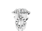 Silver Round Cut Cut Halo Diamond Infinity Band with Four-Prong Setting_18