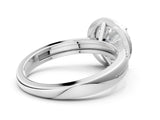 Silver Round Cut Diamond Double Halo Ring with Split Shank and Four-Prong Setting_7
