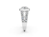 Silver Round Cut Diamond Halo Split Shank Prong Set Ring_33