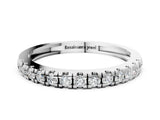 Silver Round Cut Diamond Pavé Set Thin Band_34