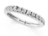 Silver Round Cut Diamond Pavé Set Thin Band_35